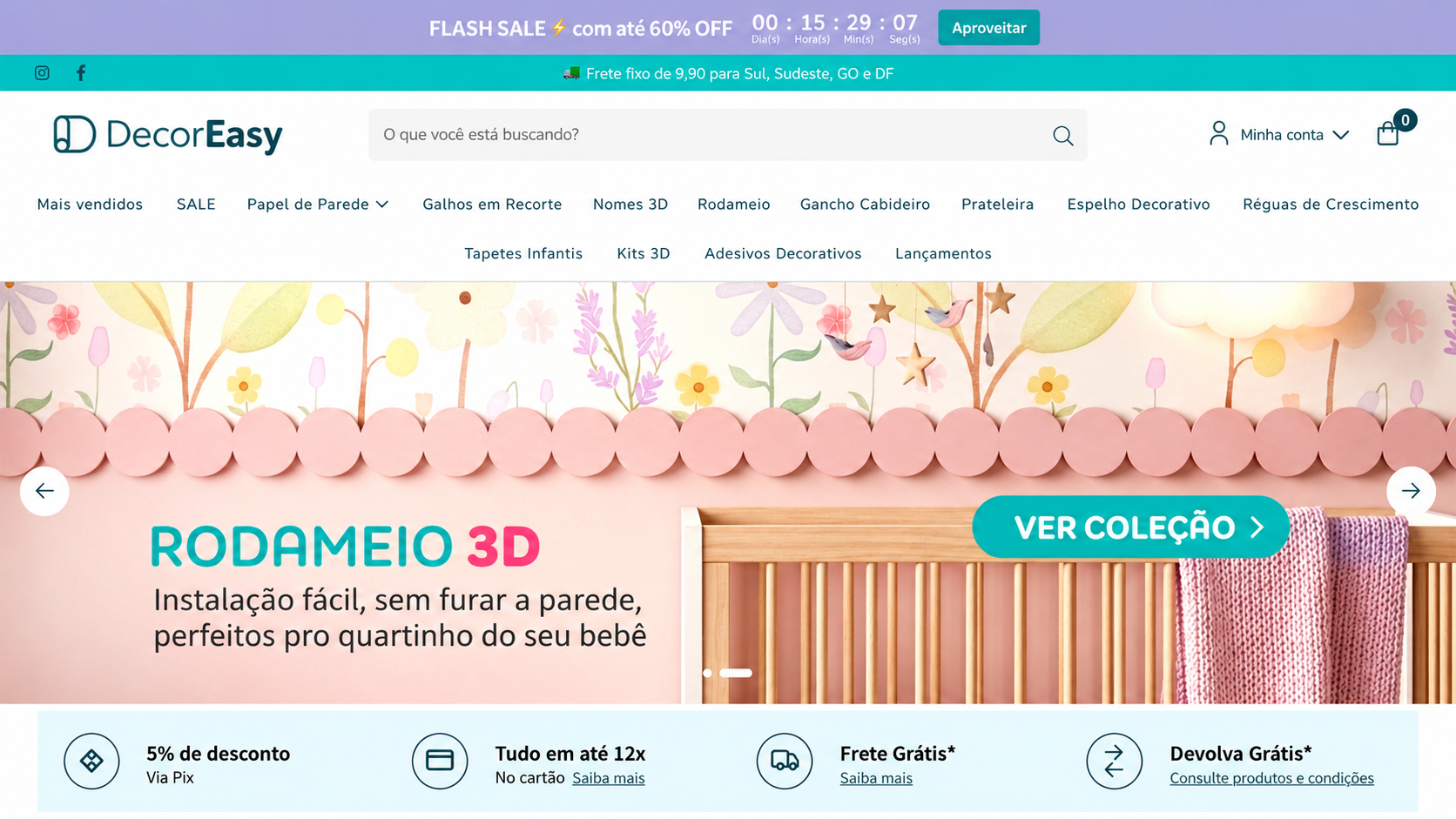 Imagem de destaque do projeto Decor Easy — Plataforma de E-commerce para Decoração Infantil